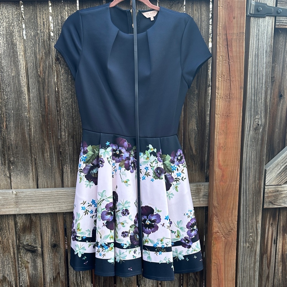 Ted Baker London Stefh Entangled Enchantment Skater Dress - Size 2